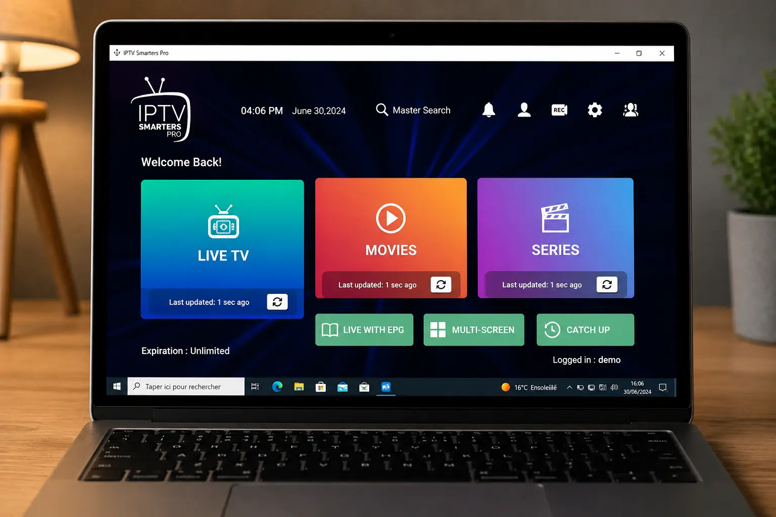 IPTV Smarters Pro sur Windows